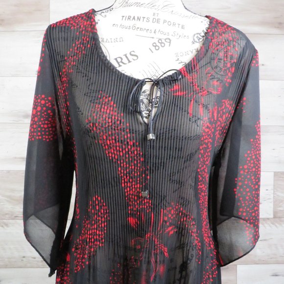 First Choice* Women's Asymmetrical Half‎ Sleeves Low V-Neck Pullover Blouse~ 3XL - Picture 4 of 10